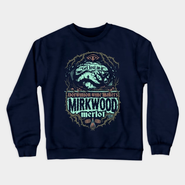 Mirkwood Merlot Crewneck Sweatshirt by CoryFreemanDesign